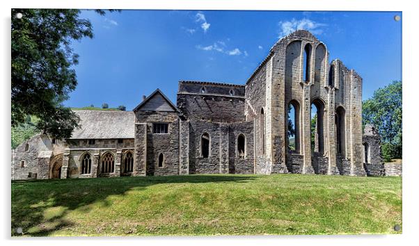  Valle Crucis Abbey ( panorama) Acrylic by Rob Lester