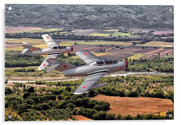   Mig 15 . Combat Air patrol  Acrylic by Rob Lester