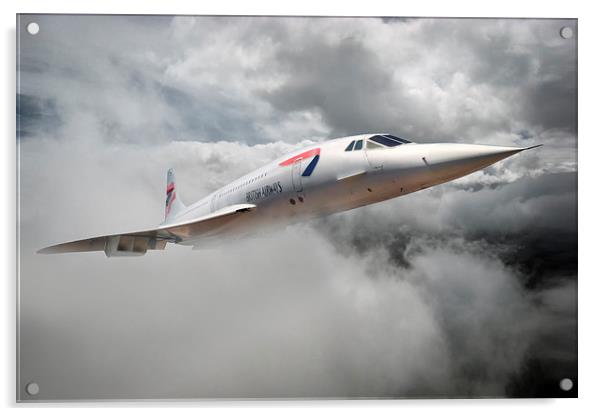  The Mighty  Concorde Soars Acrylic by Rob Lester