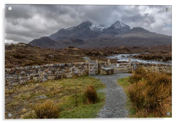 Path to the Cuillins Acrylic by Rob Lester