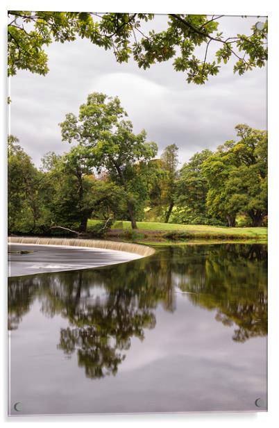 Horseshoe Falls, Near LLangollen Acrylic by Rob Lester