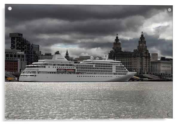 Silver Whisper`s Liverpool visit Acrylic by Rob Lester