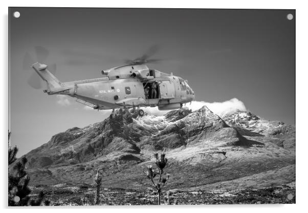 Merlin In the Cuillins Acrylic by Rob Lester