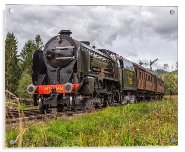 Locomotive 926 Repton Acrylic by Rob Lester