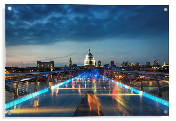 Millennium Bridge Acrylic by Lloyd Horgan