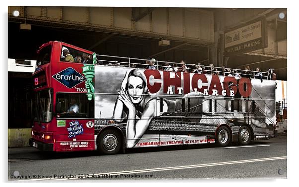NYC tourist Bus Acrylic by Kenny Partington
