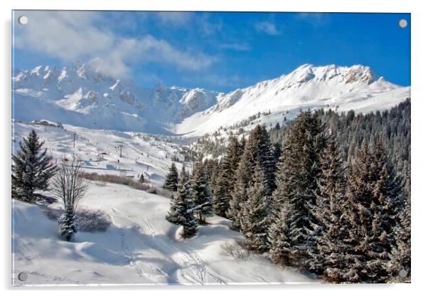 Courchevel 1850 Three Valleys Ski Resort French Alps France Acrylic by Andy Evans Photos