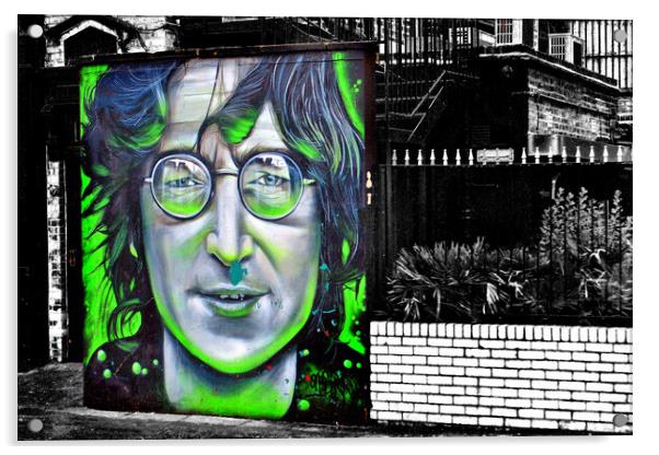 John Lennon Mural Street Art in Camden Town London Acrylic by Andy Evans Photos