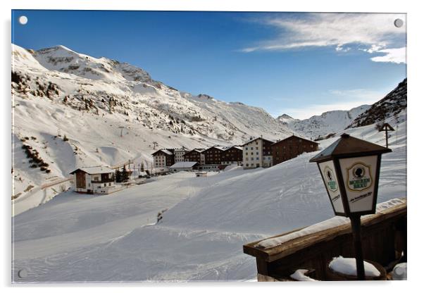 Zurs Lech am Arlberg Austrian Alps Austria Acrylic by Andy Evans Photos