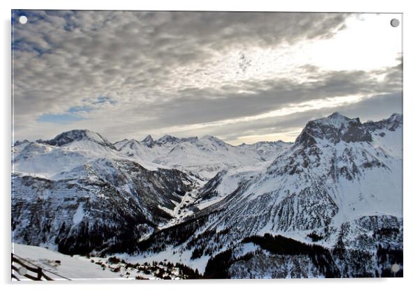Lech am Arlberg Austrian Alps Austria Acrylic by Andy Evans Photos