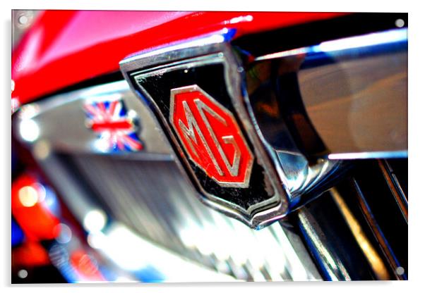 MG Classic British Sports Motor Car Acrylic by Andy Evans Photos