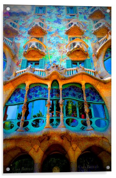 Casa Batllo Barcelona Spain Acrylic by Andy Evans Photos