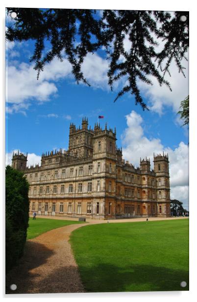 Highclere Castle Downton Abbey England United Kingdom Acrylic by Andy Evans Photos