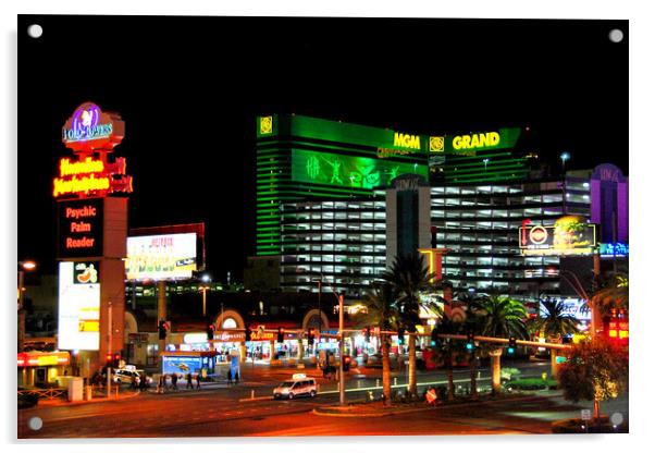 MGM Grand Hotel Las Vegas United States of America Acrylic by Andy Evans Photos