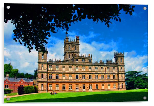 Highclere Castle Downton Abbey England UK Acrylic by Andy Evans Photos