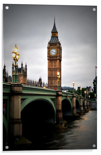 Big Ben Queen Elizabeth Tower Westminster Bridge Acrylic by Andy Evans Photos