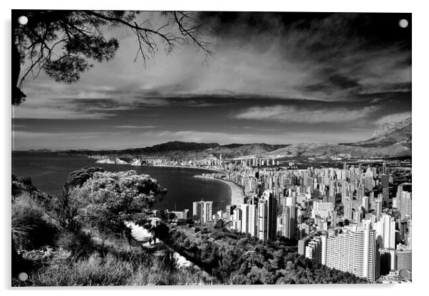 Majestic City of Benidorm Acrylic by Andy Evans Photos