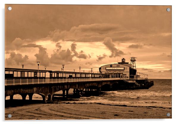 Bournemouth's Timeless Pier: A Captivating View Acrylic by Andy Evans Photos