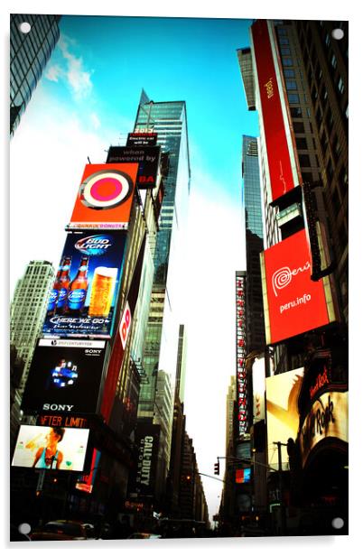 New York City Times Square America Acrylic by Andy Evans Photos