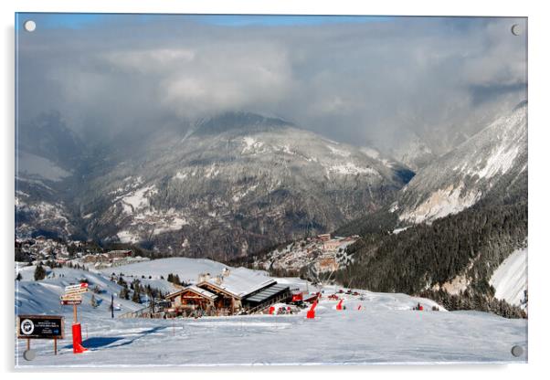 Courchevel 1850 3 Valleys French Alps France Acrylic by Andy Evans Photos