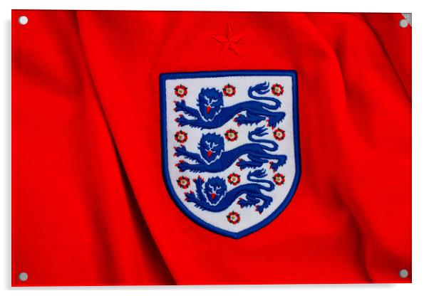 England Three Lions Shirt Badge Acrylic by Andy Evans Photos