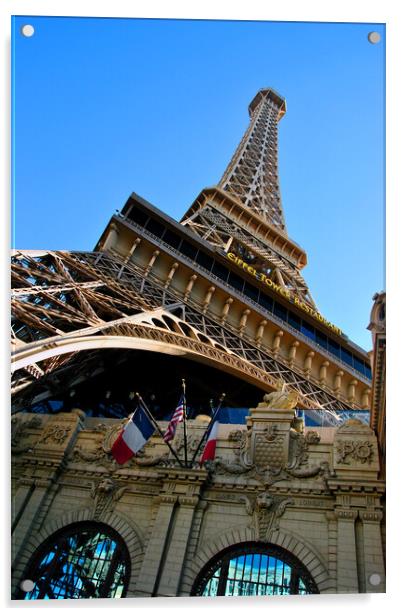 Eiffel Tower Paris Hotel Las Vegas America Acrylic by Andy Evans Photos