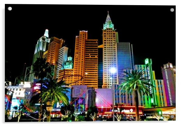 New York New York Las Vegas America Acrylic by Andy Evans Photos