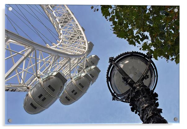 London Eye and Lamp Acrylic by Andy Evans Photos