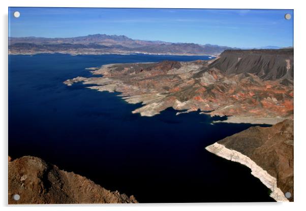 Lake Mead Arizona Nevada America Acrylic by Andy Evans Photos