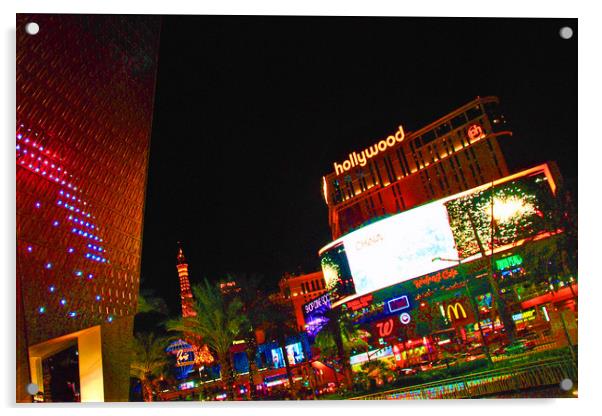 Planet Hollywood Las Vegas America USA Acrylic by Andy Evans Photos