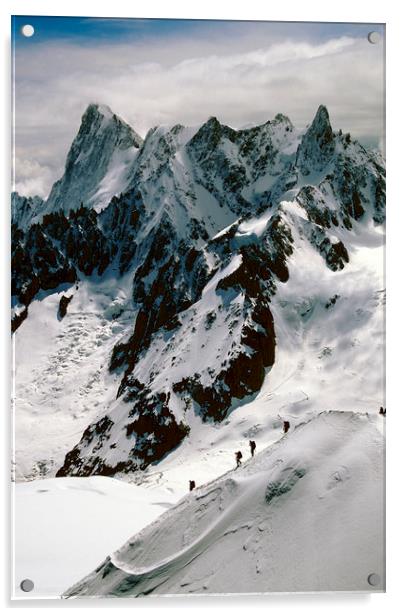 Chamonix Mont Blanc Massif France Acrylic by Andy Evans Photos