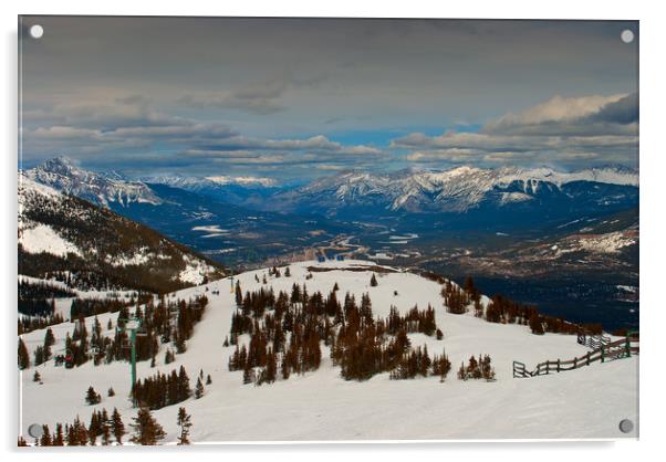 Jasper Canadian Rockies Alberta Canada Acrylic by Andy Evans Photos