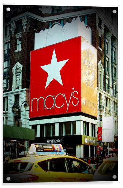 Vibrant Lights of Macy's Acrylic by Andy Evans Photos