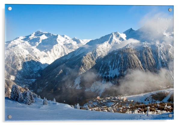 Courchevel 1850 3 Valleys ski area French Alps Acrylic by Andy Evans Photos