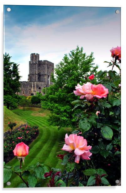 Windsor Castle Home To The Queen Berkshire Acrylic by Andy Evans Photos