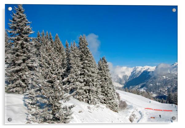 Winter Wonderland in the French Alps Acrylic by Andy Evans Photos