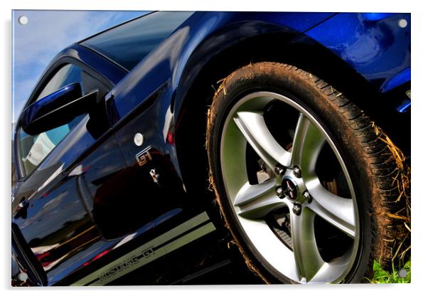 Ford Mustang GT Classic Motor Car Acrylic by Andy Evans Photos