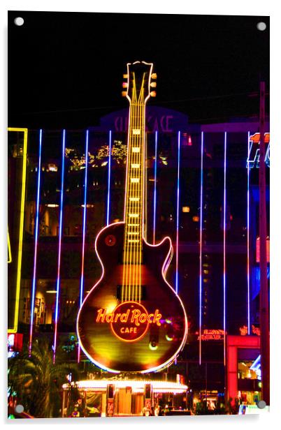 Hard Rock Cafe Las Vegas America Acrylic by Andy Evans Photos