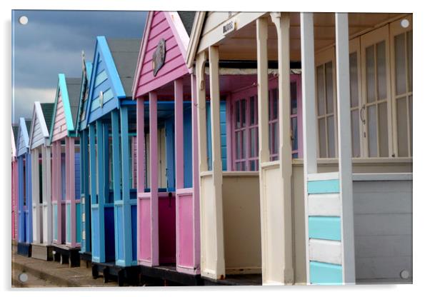 Southwold Beach Huts East Suffolk England UK Acrylic by Andy Evans Photos