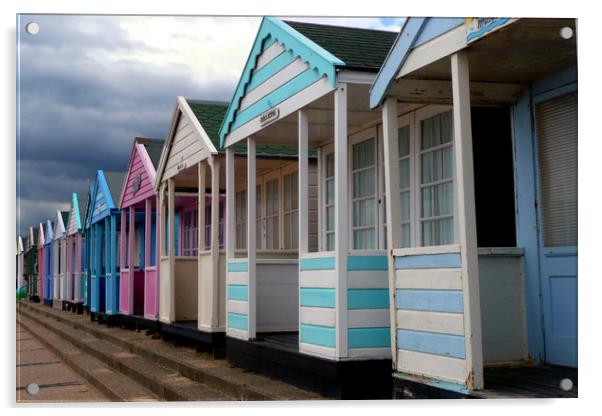 Charming Beach Huts with a View Acrylic by Andy Evans Photos