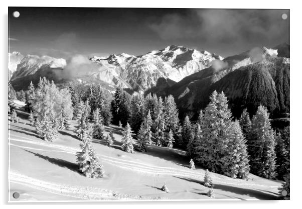 Courchevel 1850 3 Valleys French Alps France Acrylic by Andy Evans Photos