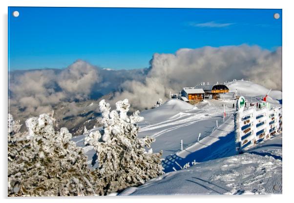 Courchevel 1850 3 Valleys French Alps France Acrylic by Andy Evans Photos