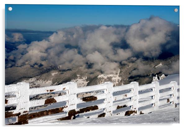 Courchevel 1850 3 Valleys French Alps France Acrylic by Andy Evans Photos