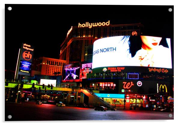 Planet Hollywood hotel Las Vegas strip America Acrylic by Andy Evans Photos
