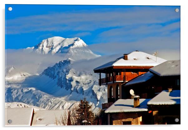 Mont Blanc Peisey-Vallandry Les Arcs French Alps F Acrylic by Andy Evans Photos