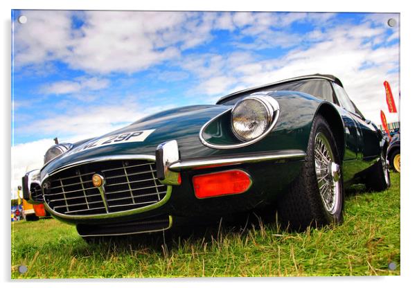 E-Type Jaguar Classic Motor Car Acrylic by Andy Evans Photos