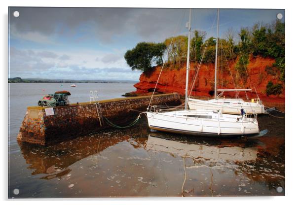 Lympstone On The River Exe Devon England UK Acrylic by Andy Evans Photos