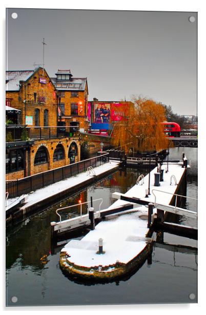 Hampstead Road Lock Camden London England Acrylic by Andy Evans Photos