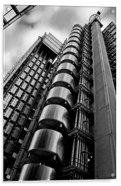 Lloyds Of London Building England Acrylic by Andy Evans Photos