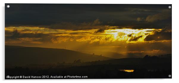 Sunset Rays & Shadows. Acrylic by David Hancox